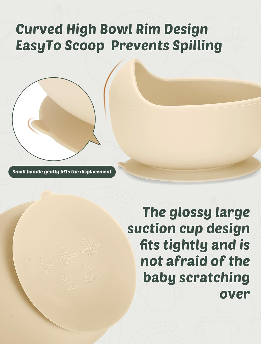 JELLDJK silicone spoons and forks for gentle feeding