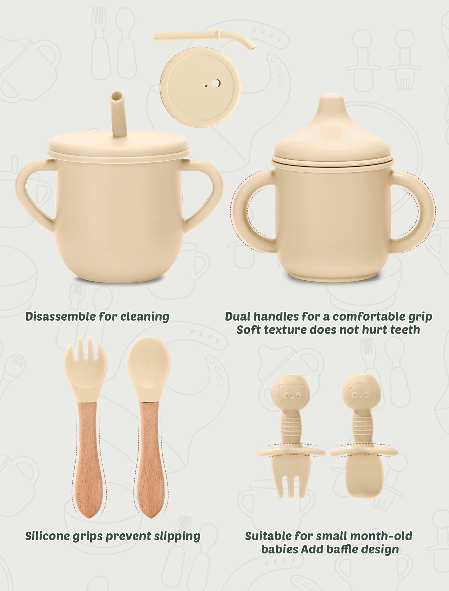 JELLDJK straw cup and sippy cup for transitions and sipping