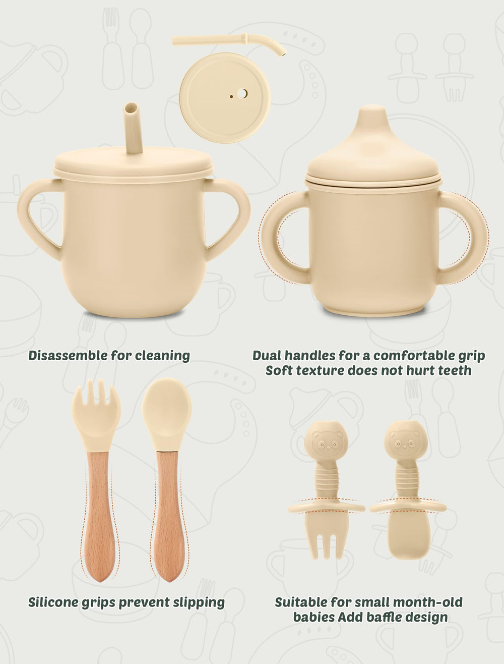JELLDJK straw cup and sippy cup for transitions and sipping