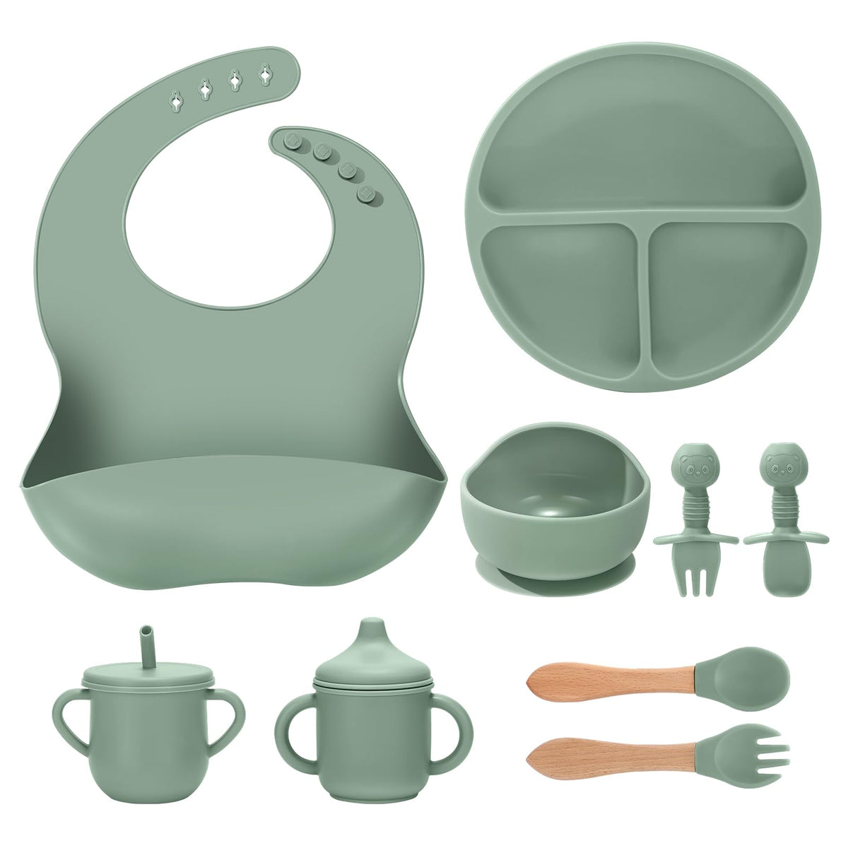 JELLDJK suction plate on tray for mess-free meals