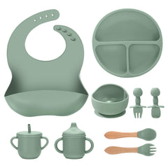 JELLDJK suction plate on tray for mess-free meals