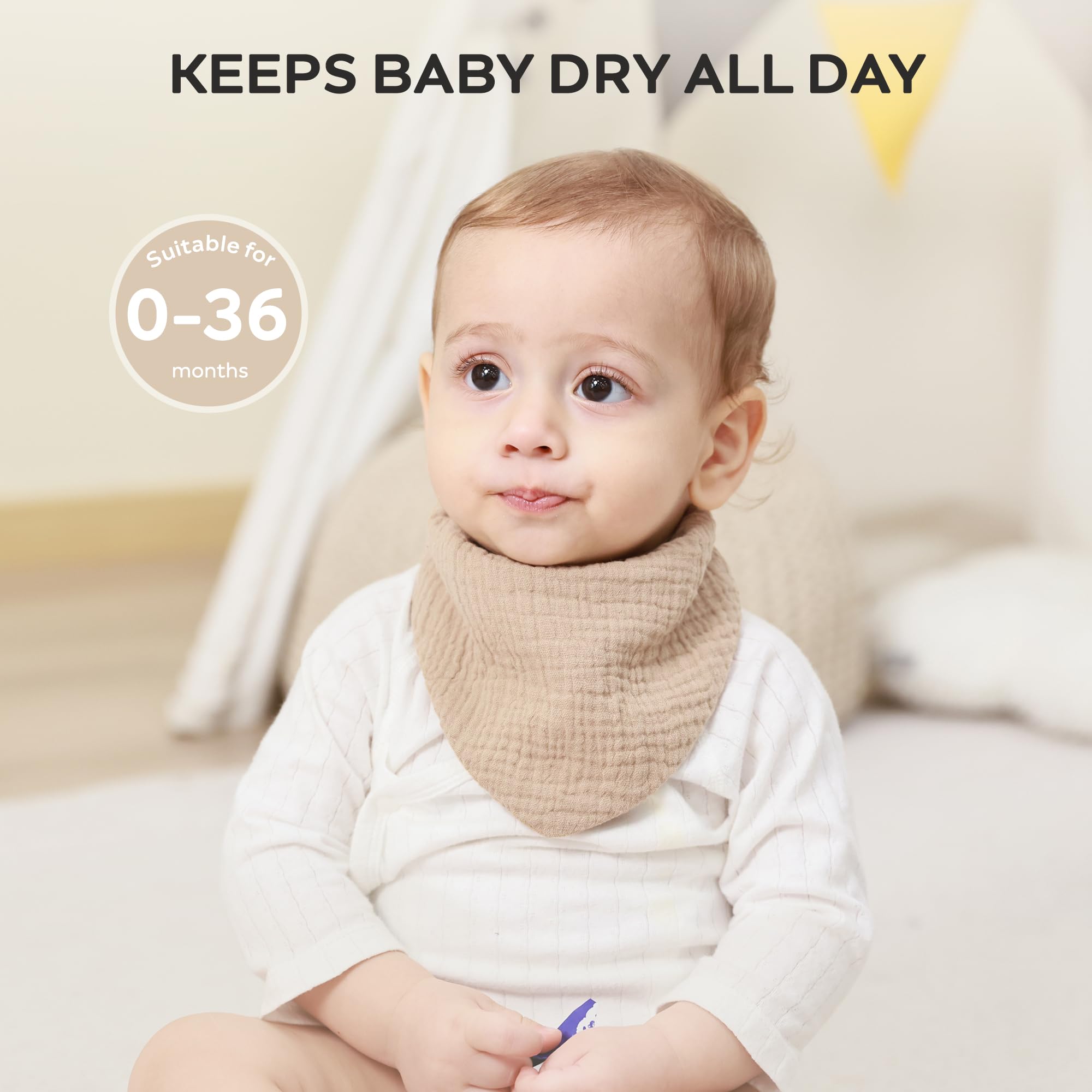 Jellymoni six-layer absorbent design bib demonstrates high liquid absorption for drool and spills