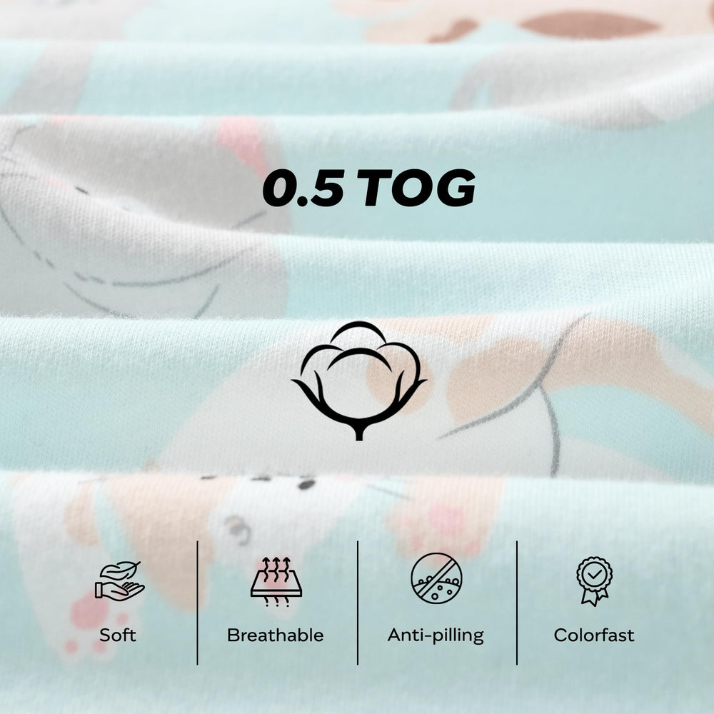 JELLYMONI 100percent cotton sleep sack offers breathable softness.