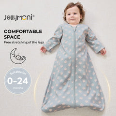 JELLYMONI sleep sack size chart highlights growth-ready options.