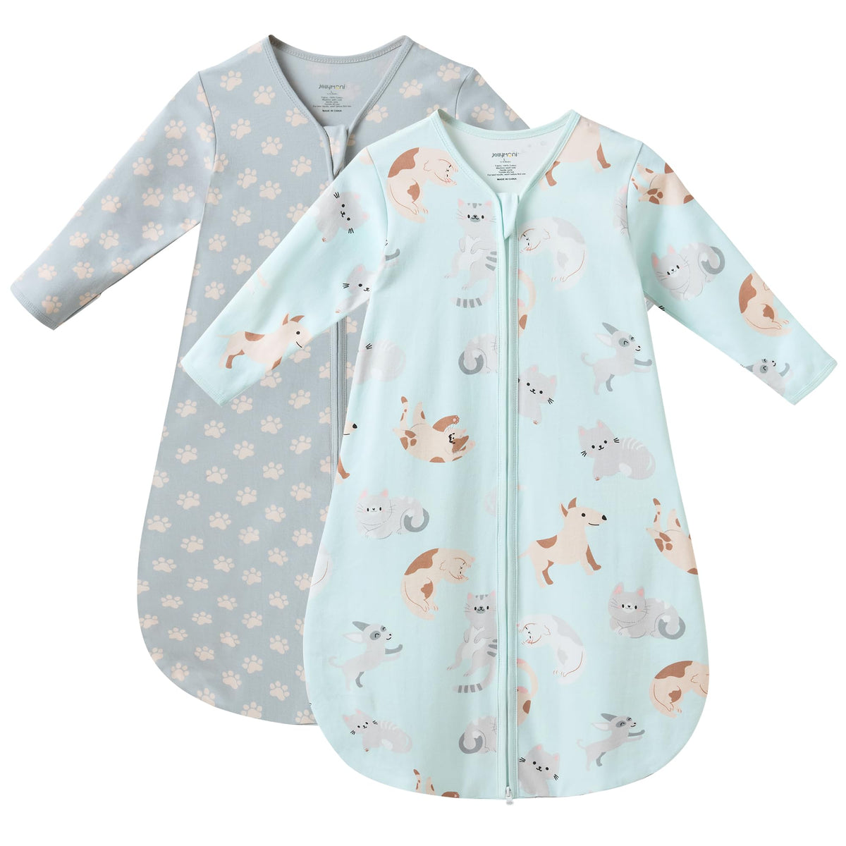 JELLYMONI baby sleep sack with top zipper guard for gentle dressing.