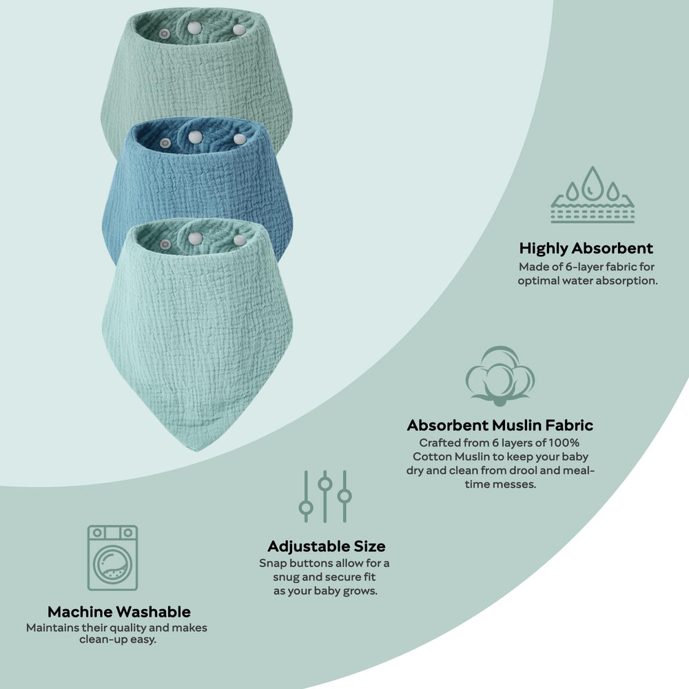 JELLYMONI bib care guide showing washing and care tips
