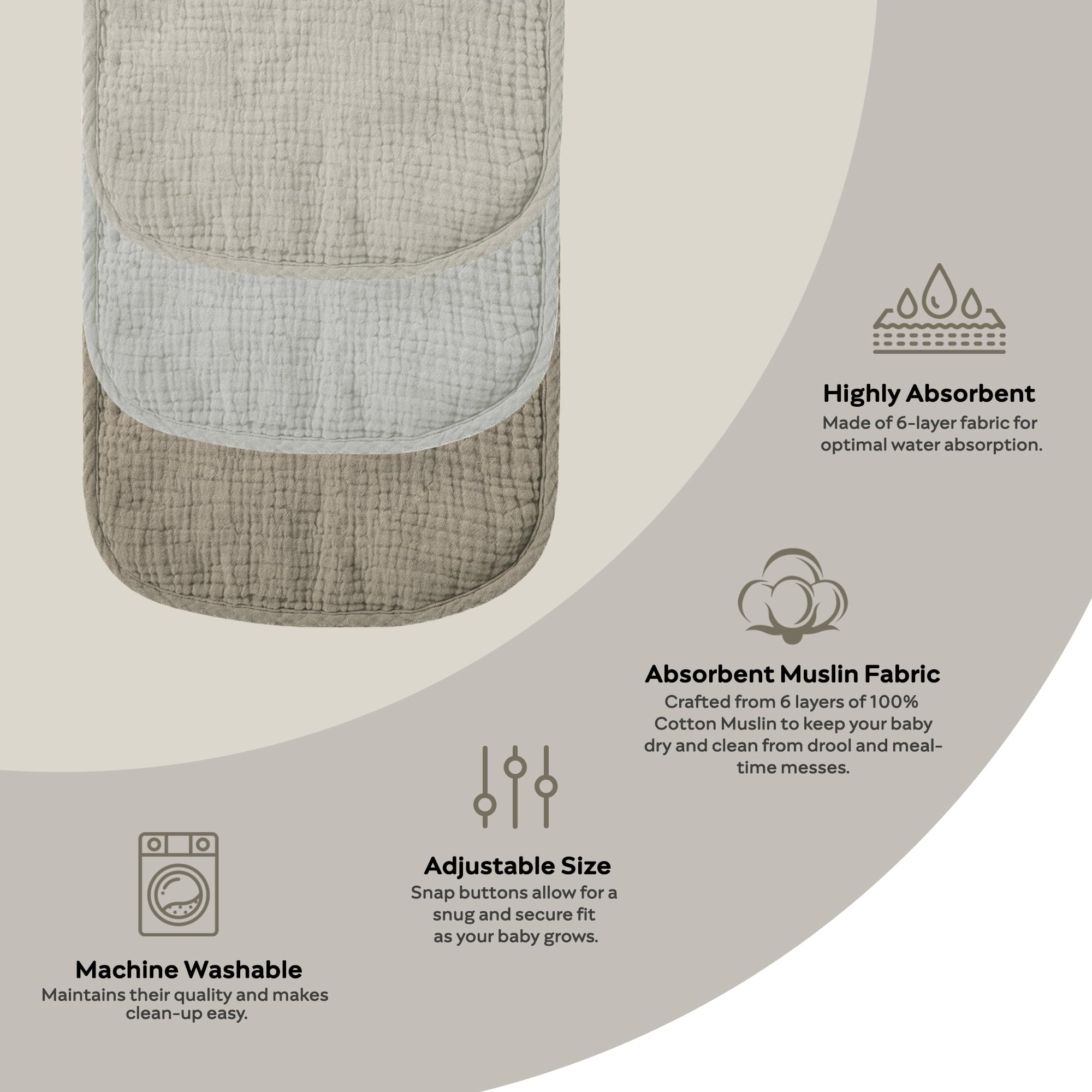 Jellymoni care tips keep bibs soft and color-fast through washes.
