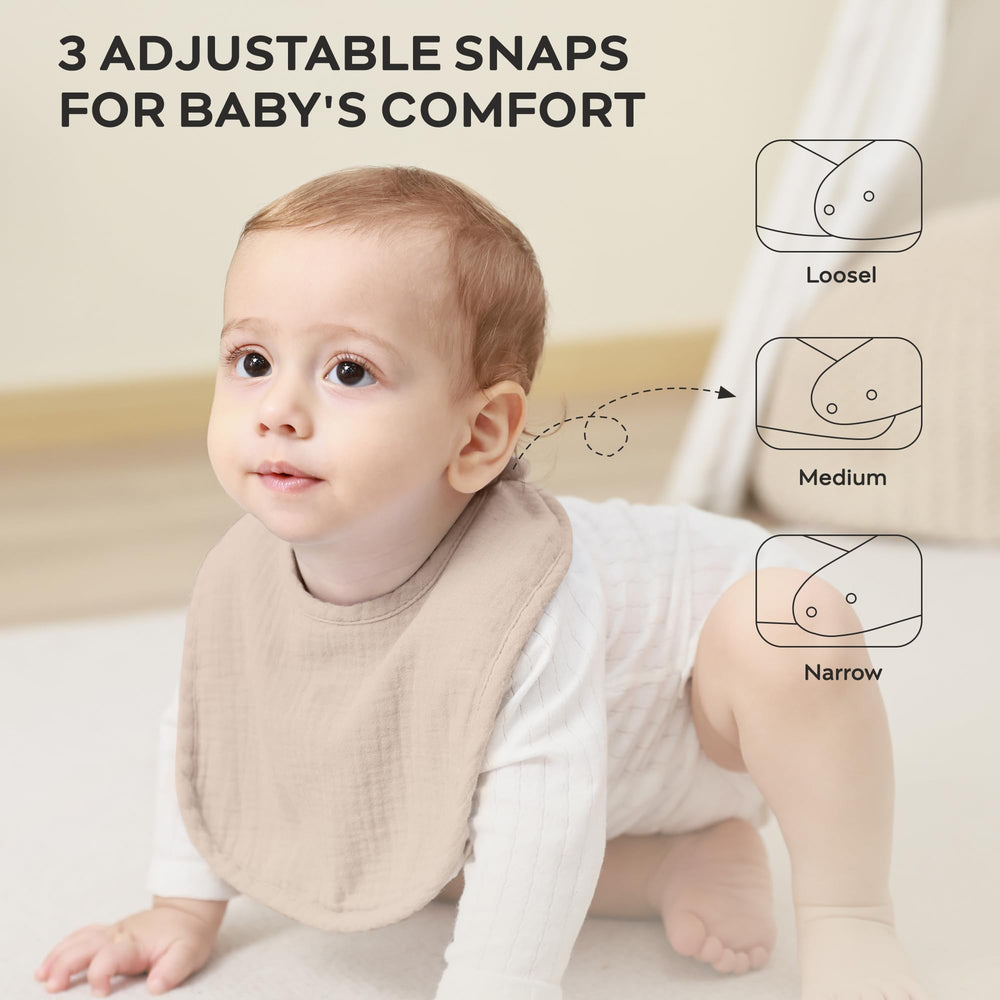 JELLYMONI 6-layer design absorbs droplets to keep outfits dry during teething sessions.