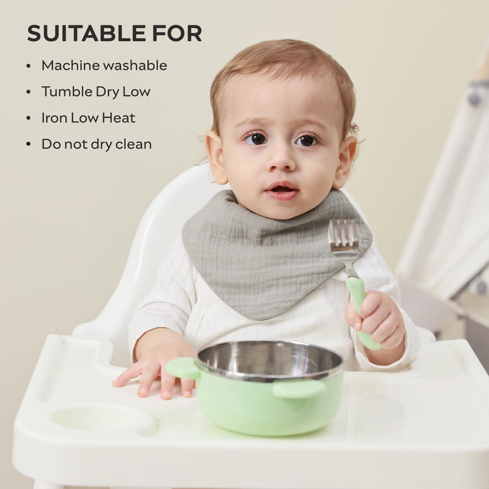 JELLYMONI muslin bibs in 10 color designs for unisex outfits