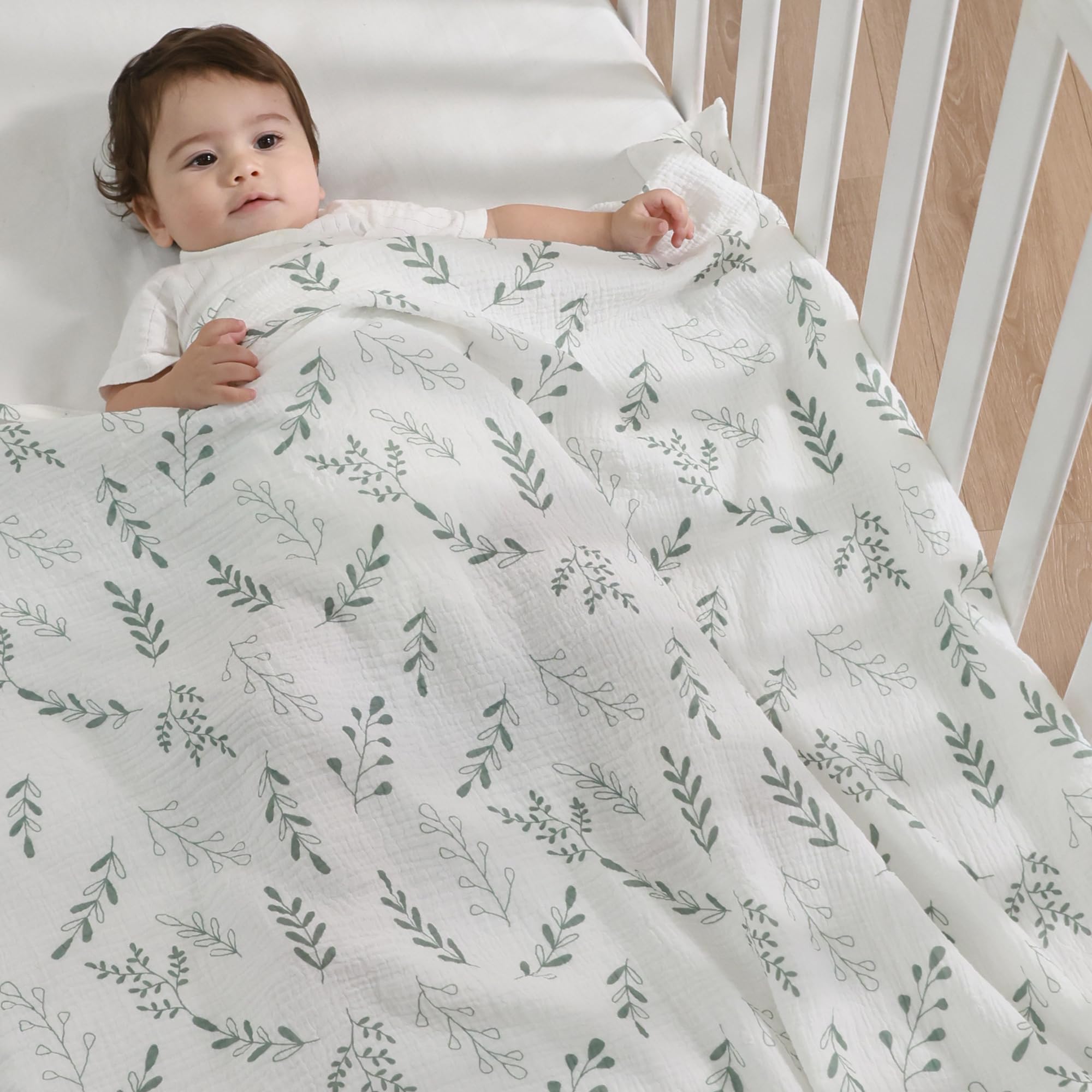 JELLYMONI 2-pack swaddle blankets visible together for convenient newborn gear.