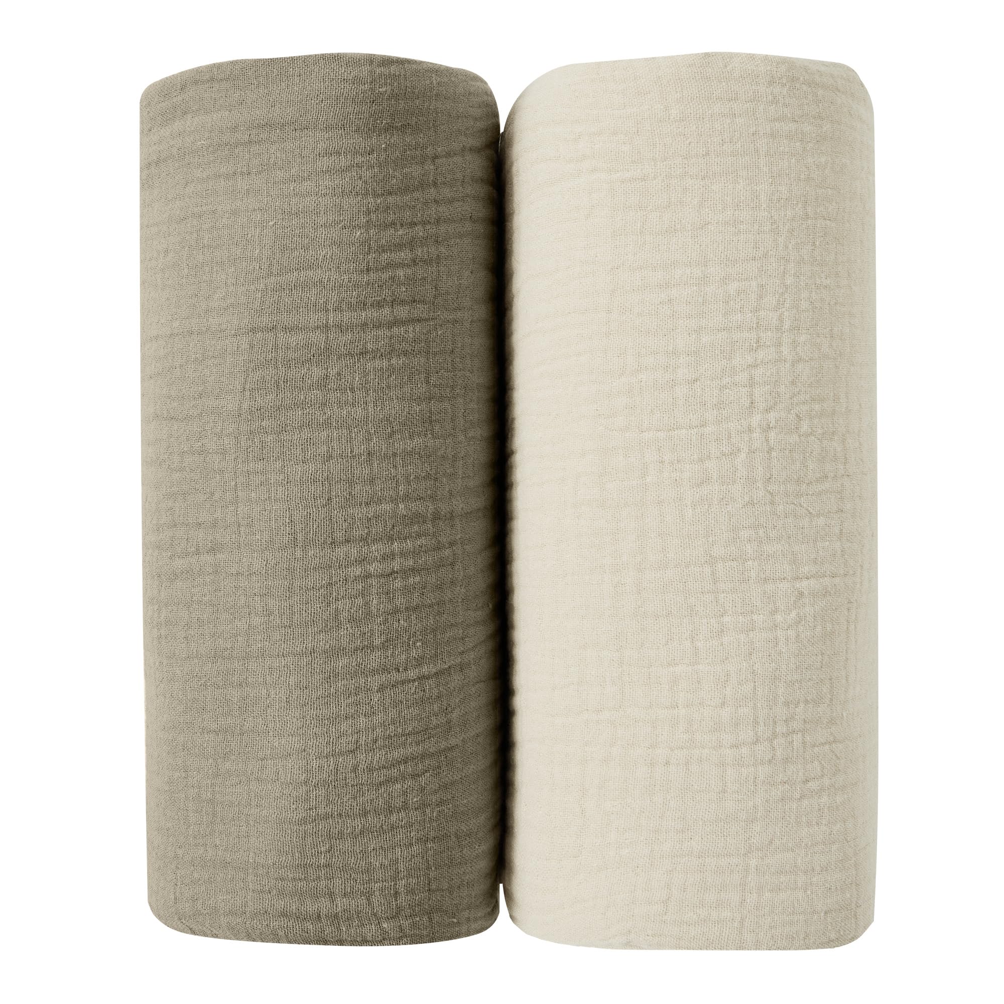 JELLYMONI Muslin Swaddle Blanket texture close-up highlights soft, breathable fabric for delicate newborn skin.