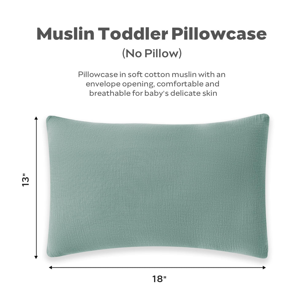 JELLYMONI soft, breathable pillowcase suitable for crib, bed, or travel.