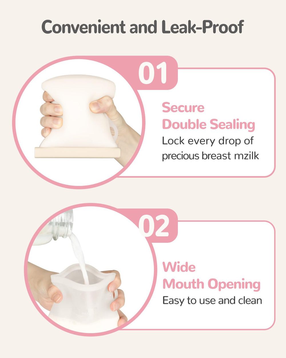 JellyRuru food-grade silicone bags show clear, safe contents.