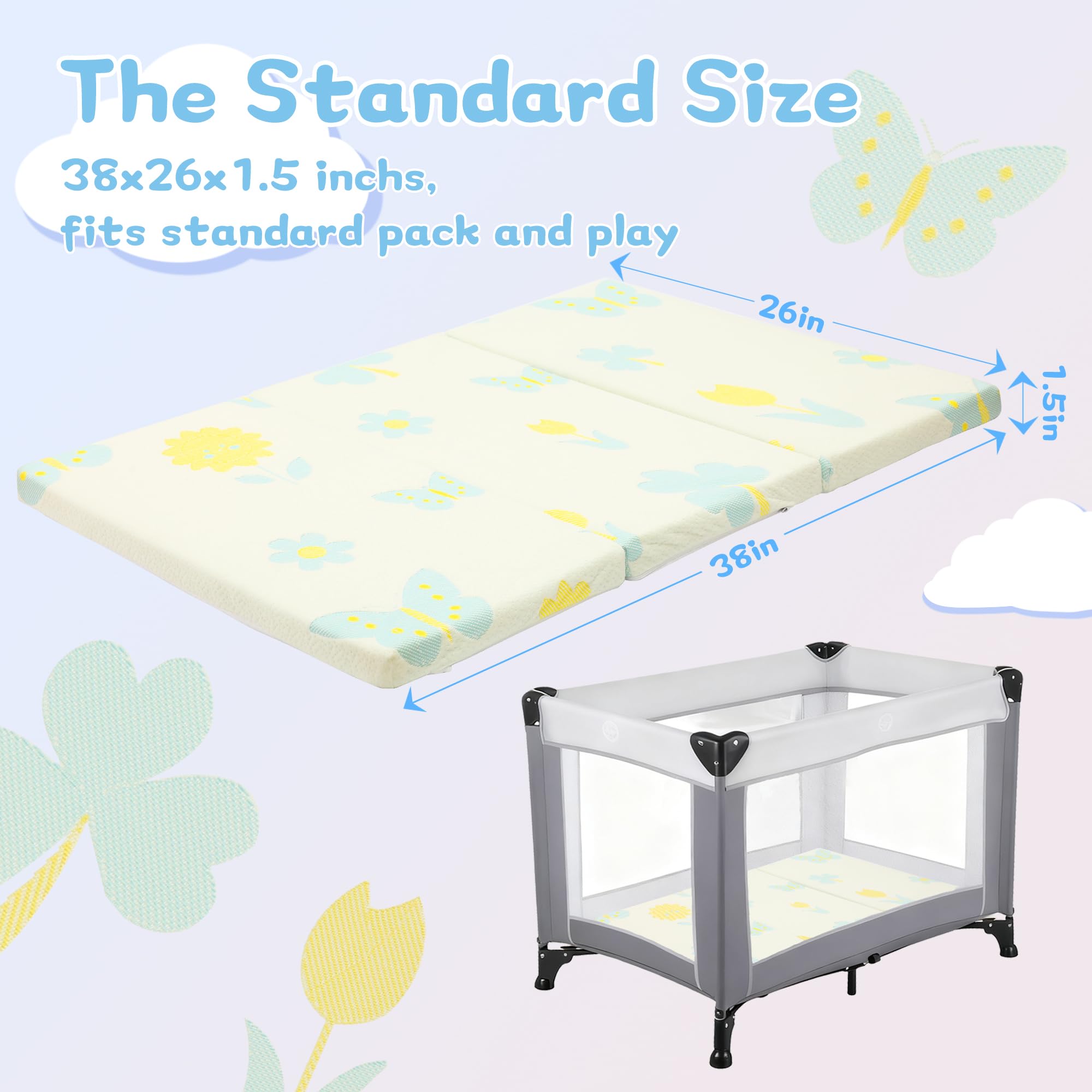 Jelumonpe pack-n-play mattress carry bag shown for portable storage.