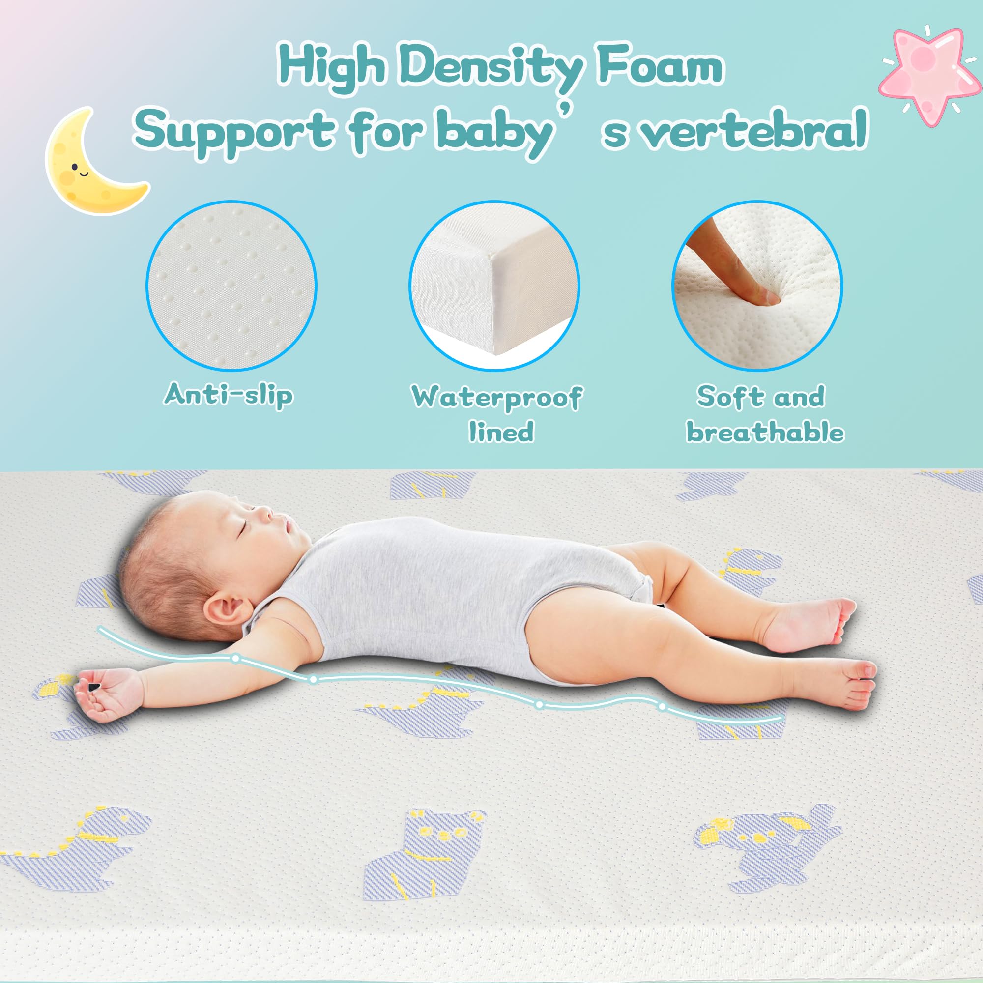 Jelumonpe Velcro straps enable easy transport when traveling with a baby.