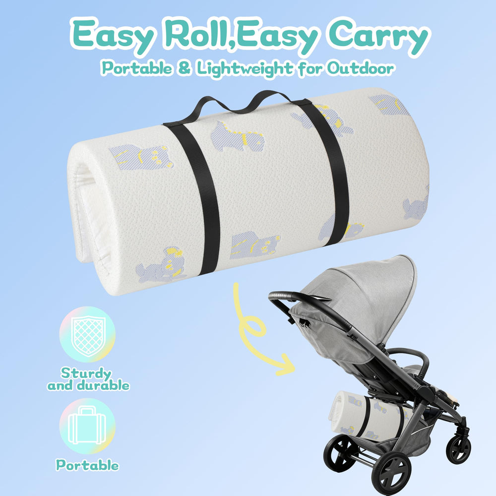 Jelumonpe 1.5-inch foam core provides gentle back support for naps.
