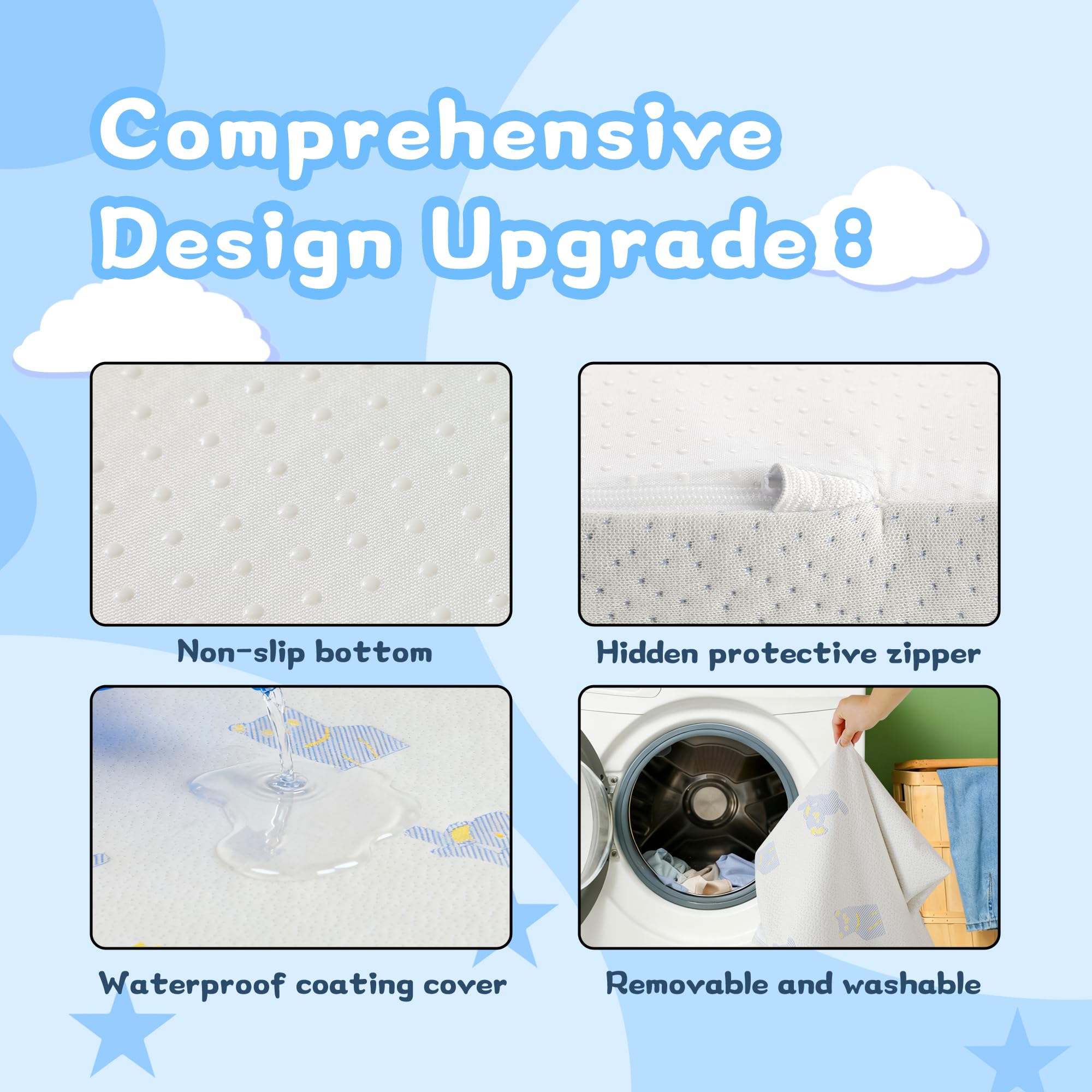 Jelumonpe TPU waterproof layer under the cover protects the sleeping surface.