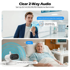 JEMXITG Elderly Monitor SOS button for rapid caregiver alerts.