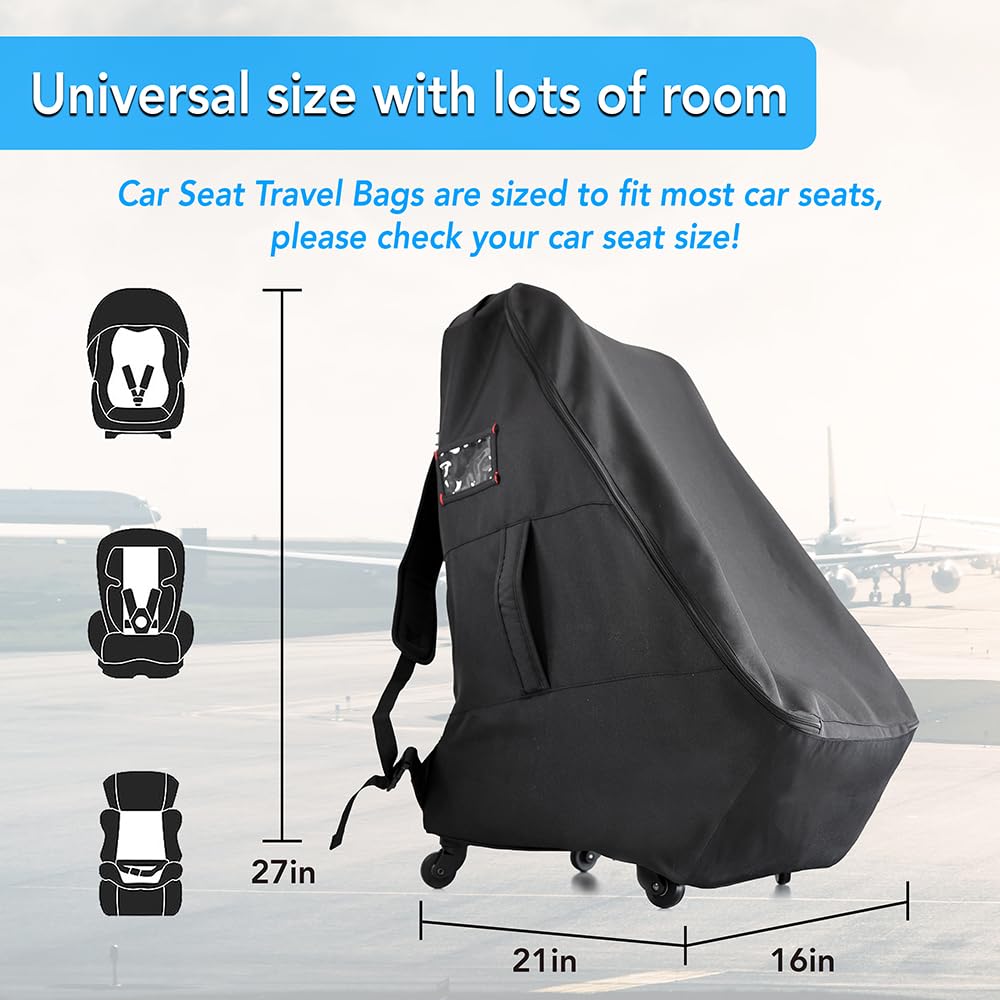 Jenen Jnzen car seat travel bag water-resistant 900d fabric for durable protection.