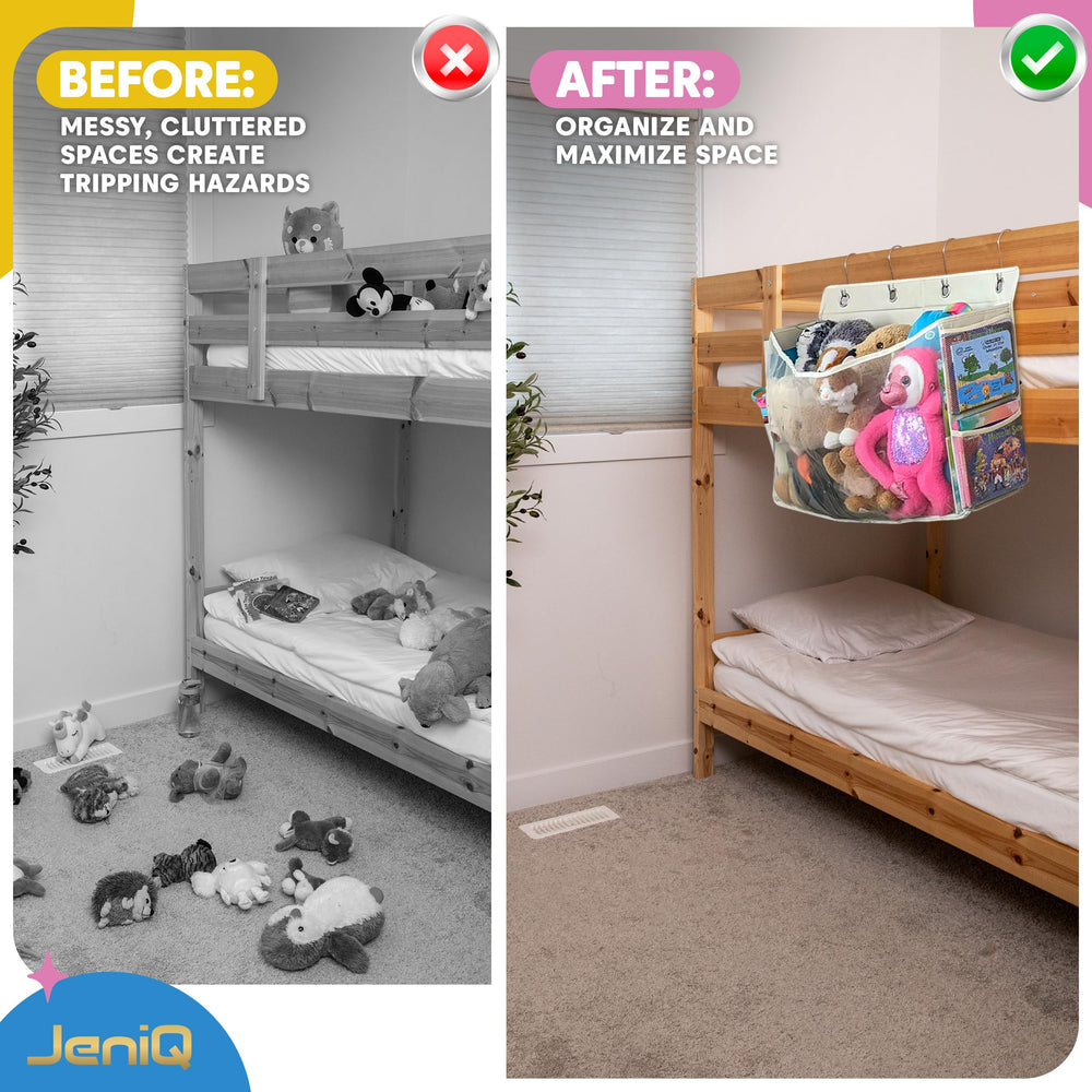 JeniQ dimensions image showing 25 by 15 by 7 inches of storage