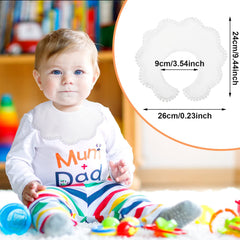 JenPen white baby bandana bibs pack back highlights unisex design for versatile outfits