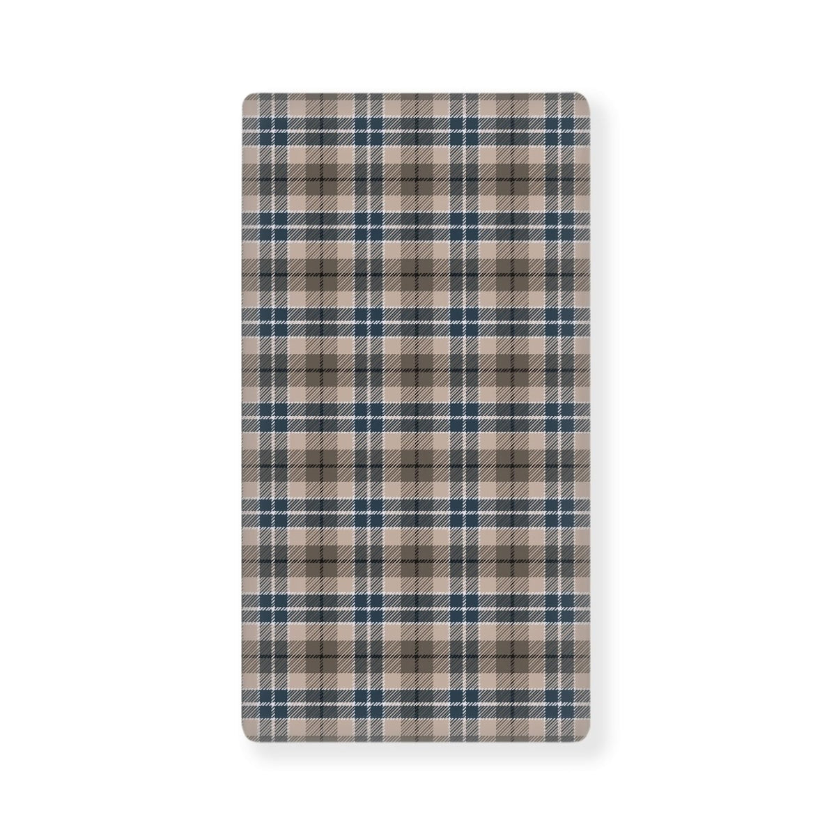 JEPFEIXIA brown plaid checkerboard fitted crib sheet keeps standard 28x52 mattress snug and secure.