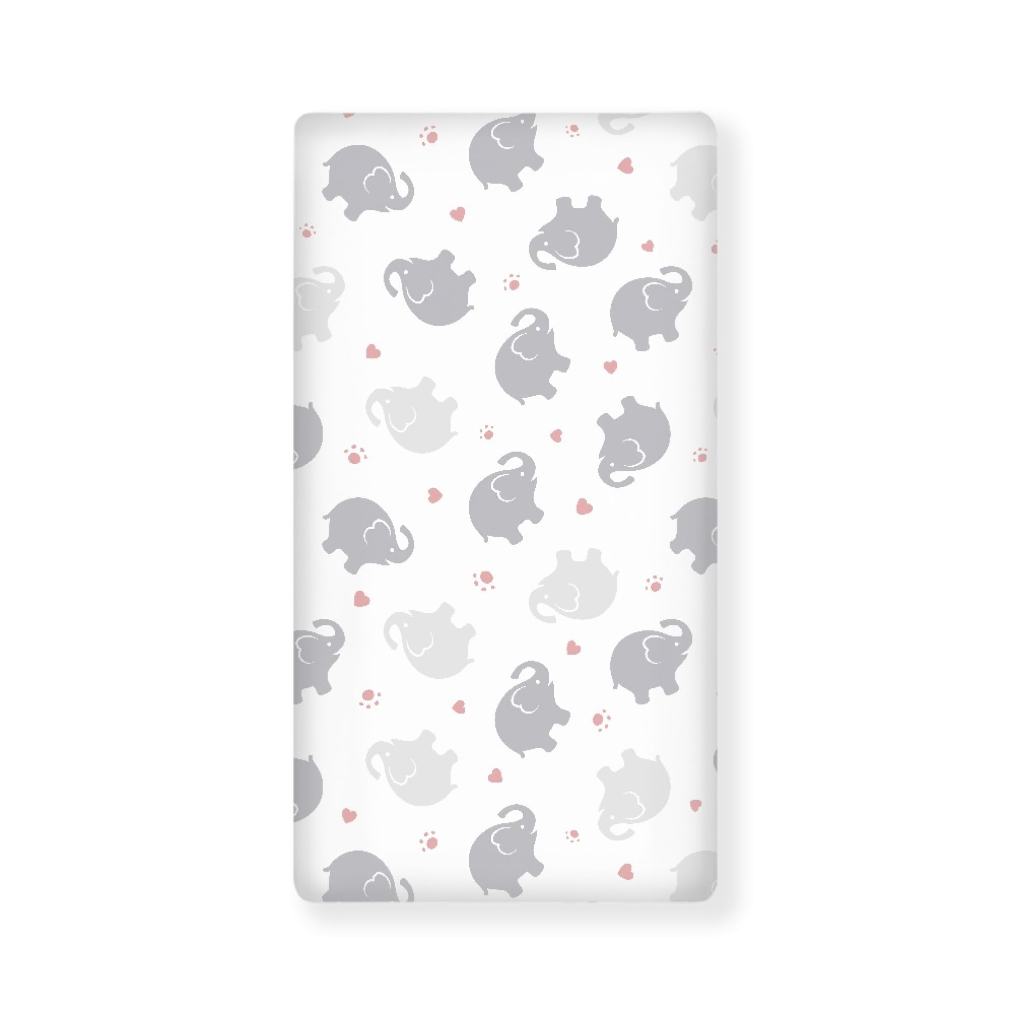 JEPFEIXIA elephant fitted sheet close-up of soft fabric for baby comfort