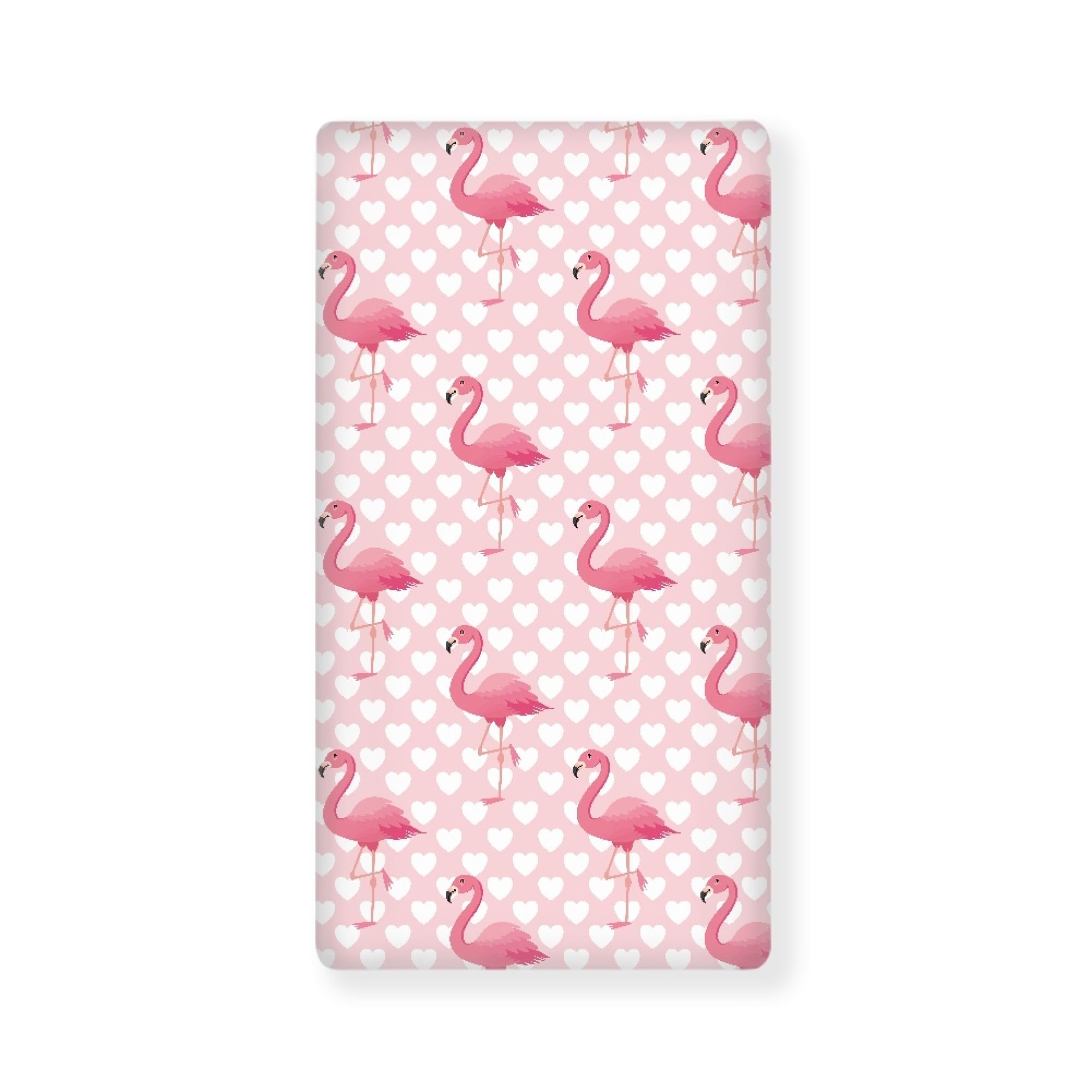 JEPFEIXIA pink flamingo fitted crib sheet fits standard crib mattress with soft breathable fabric.