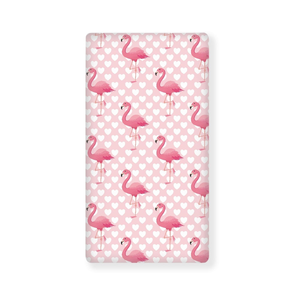 JEPFEIXIA pink flamingo fitted crib sheet fits standard crib mattress with soft breathable fabric.