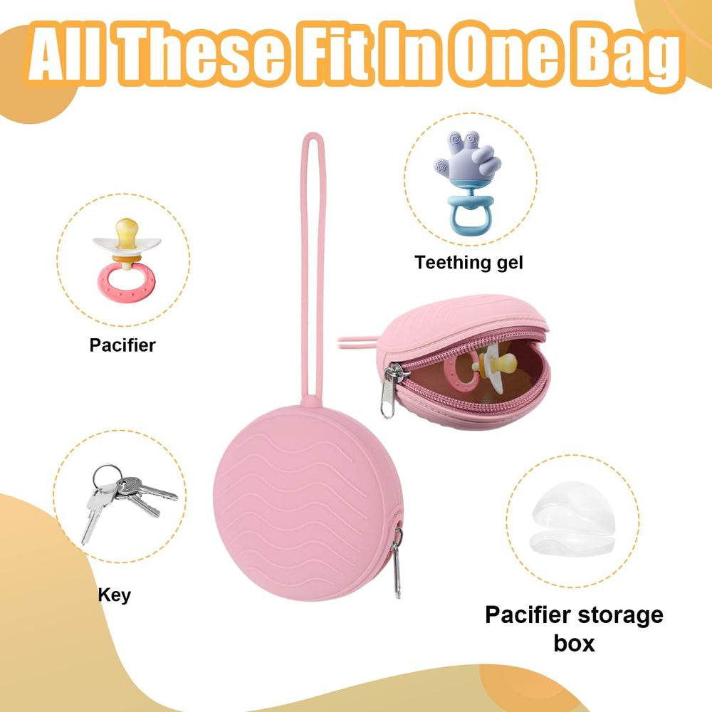 Jeqqinuz pacifier holder case dishwasher-safe for quick cleanup.