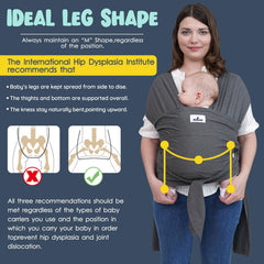 Jeroray baby wrap sling back stability design supports even weight distribution.