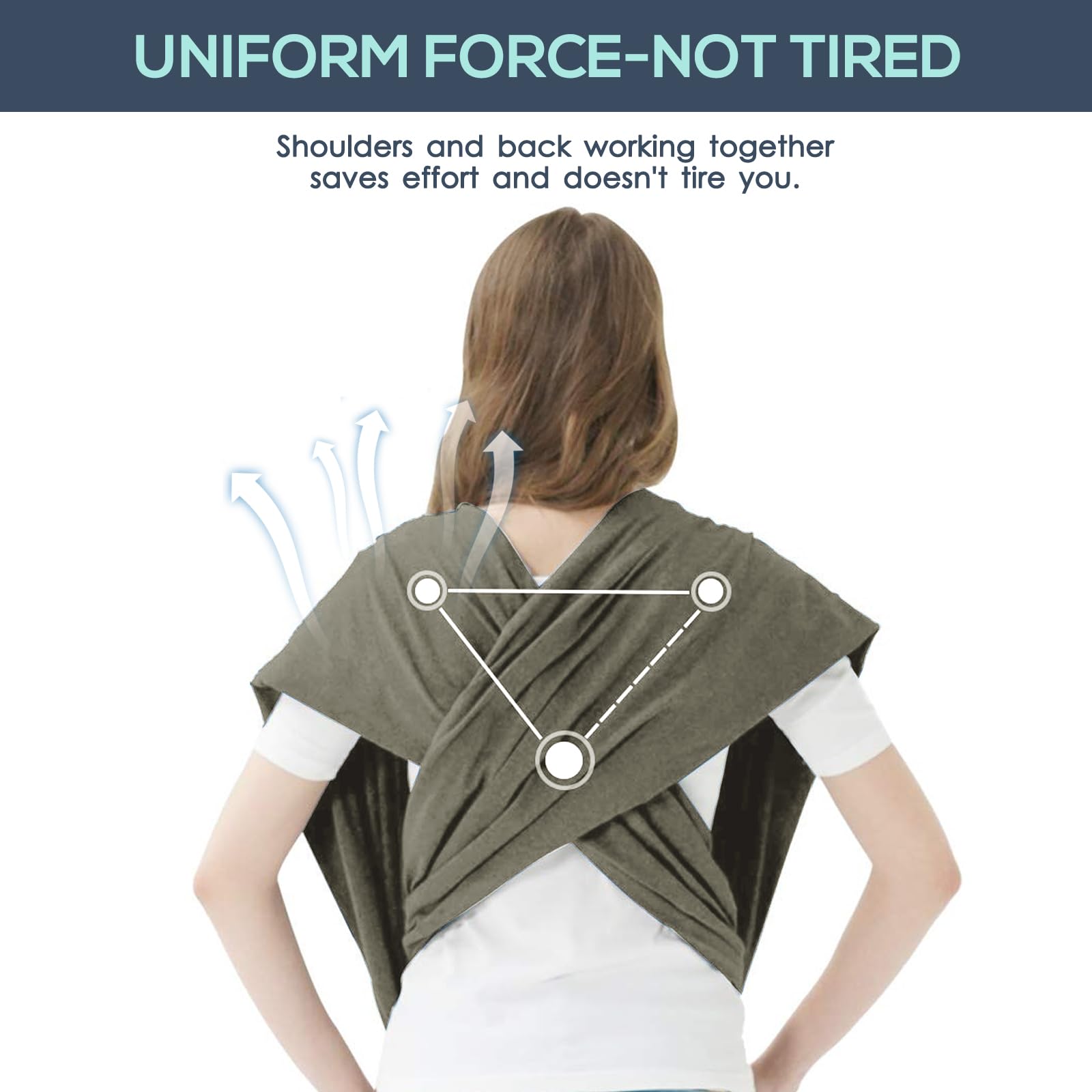 Jeroray wraps adjustable shoulder straps offer a secure fit for growing babies.