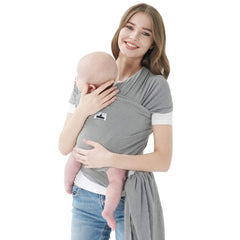 Jeroray Baby Wraps Carrier close-bonding image showing snug bonding on the go