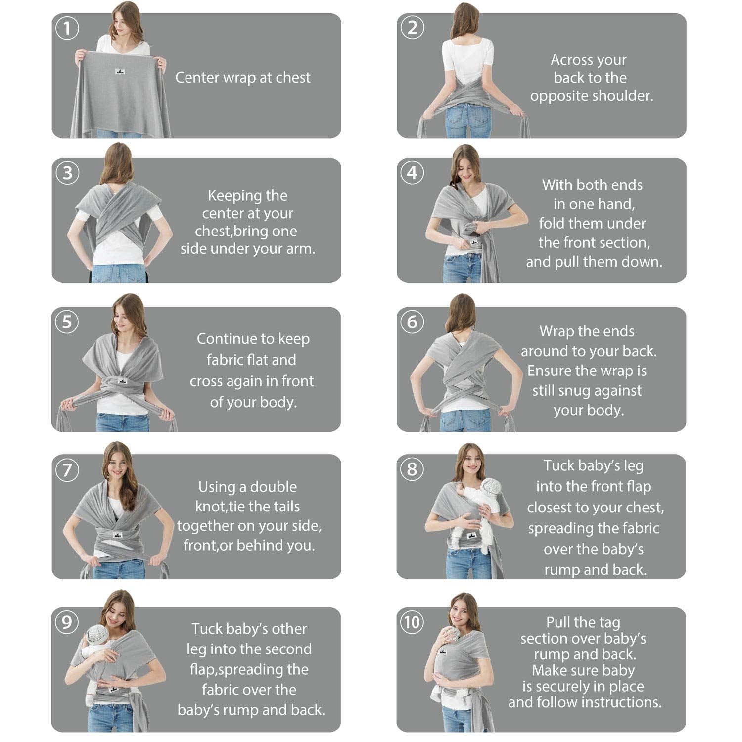 Jeroray Baby Wraps Carrier hands-free usage offers convenient mobility for busy days