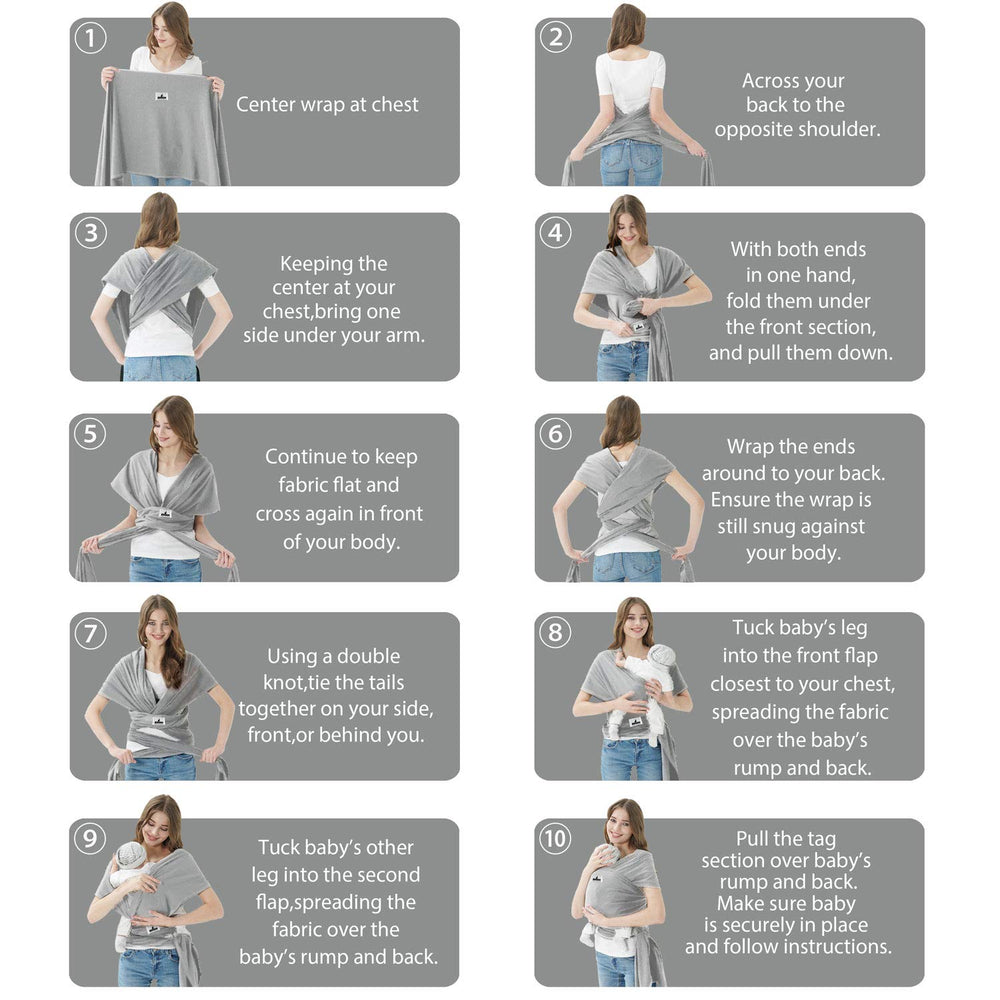 Jeroray Baby Wraps Carrier hands-free usage offers convenient mobility for busy days
