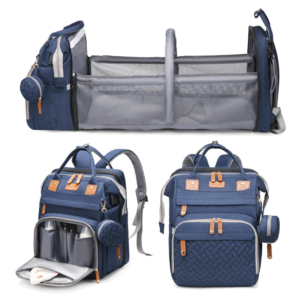 Jeryswet diaper bag full view highlights ample capacity for baby essentials on the go