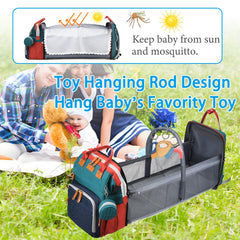 Jeryswet large-capacity diaper bag holds bottles, diapers, clothing and more.