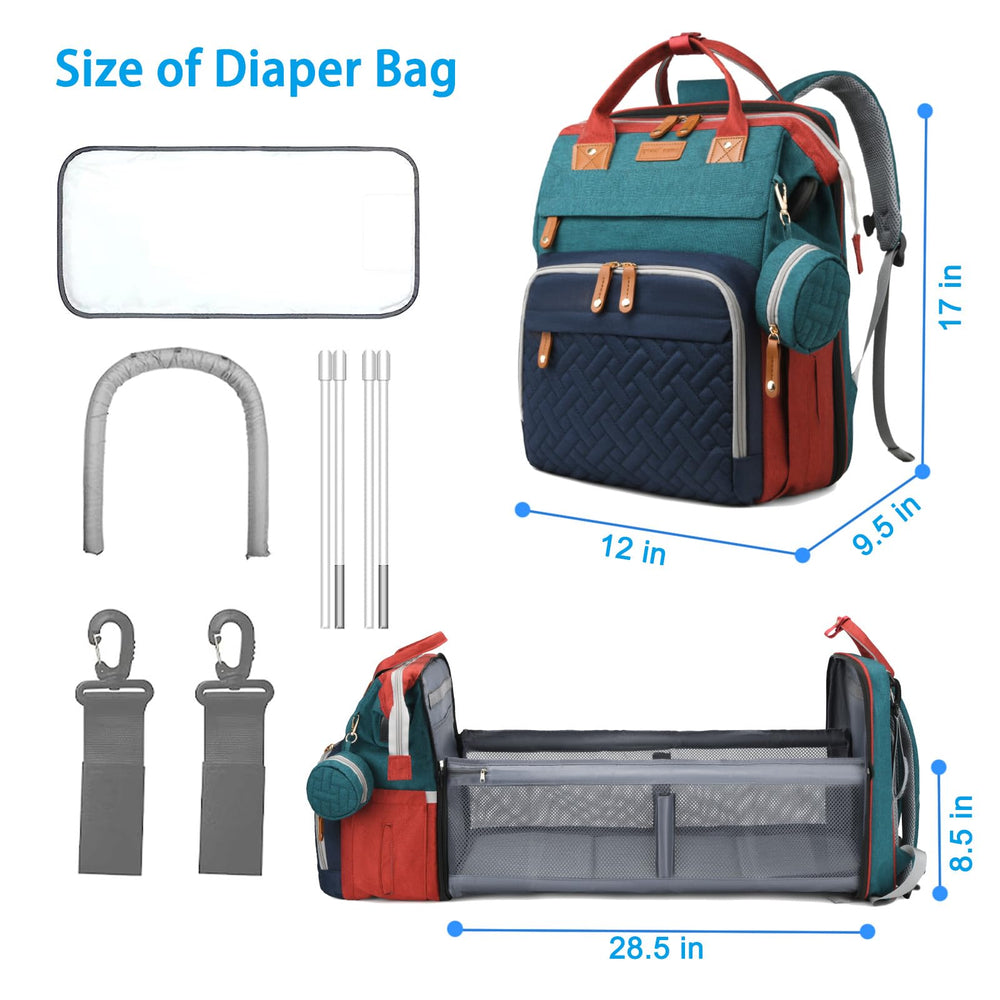 Jeryswet built-in-stroller-straps keep the bag hands-free while strolling.