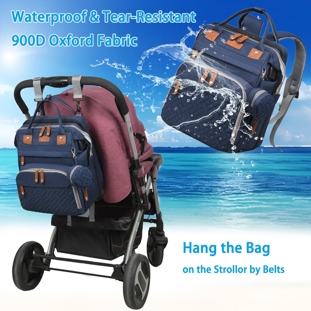 Jeryswet diaper bag stroller straps provide hands-free bag access