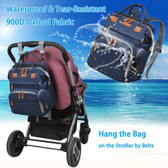 Jeryswet diaper bag stroller straps provide hands-free bag access