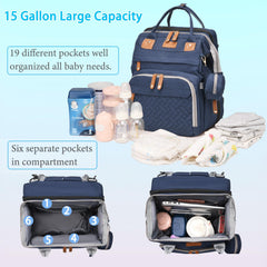Jeryswet diaper bag USB port keeps devices charged during outings