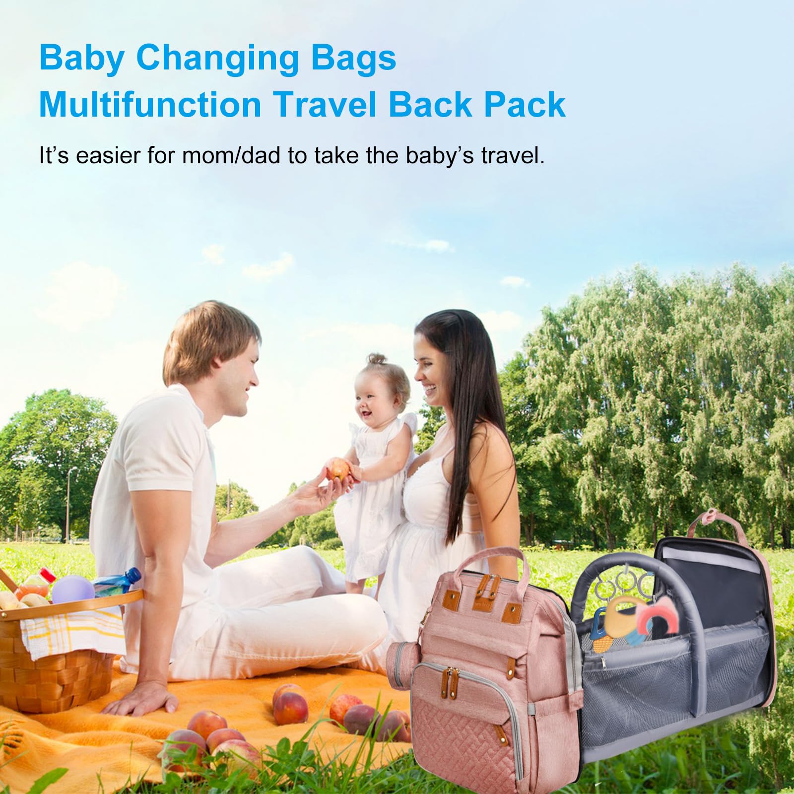 Jeryswet diaper bag supports travel, hospital stays, and everyday outings.