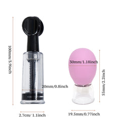 Jesakmie Nipplesuckers pink cup in-use for easier latch.