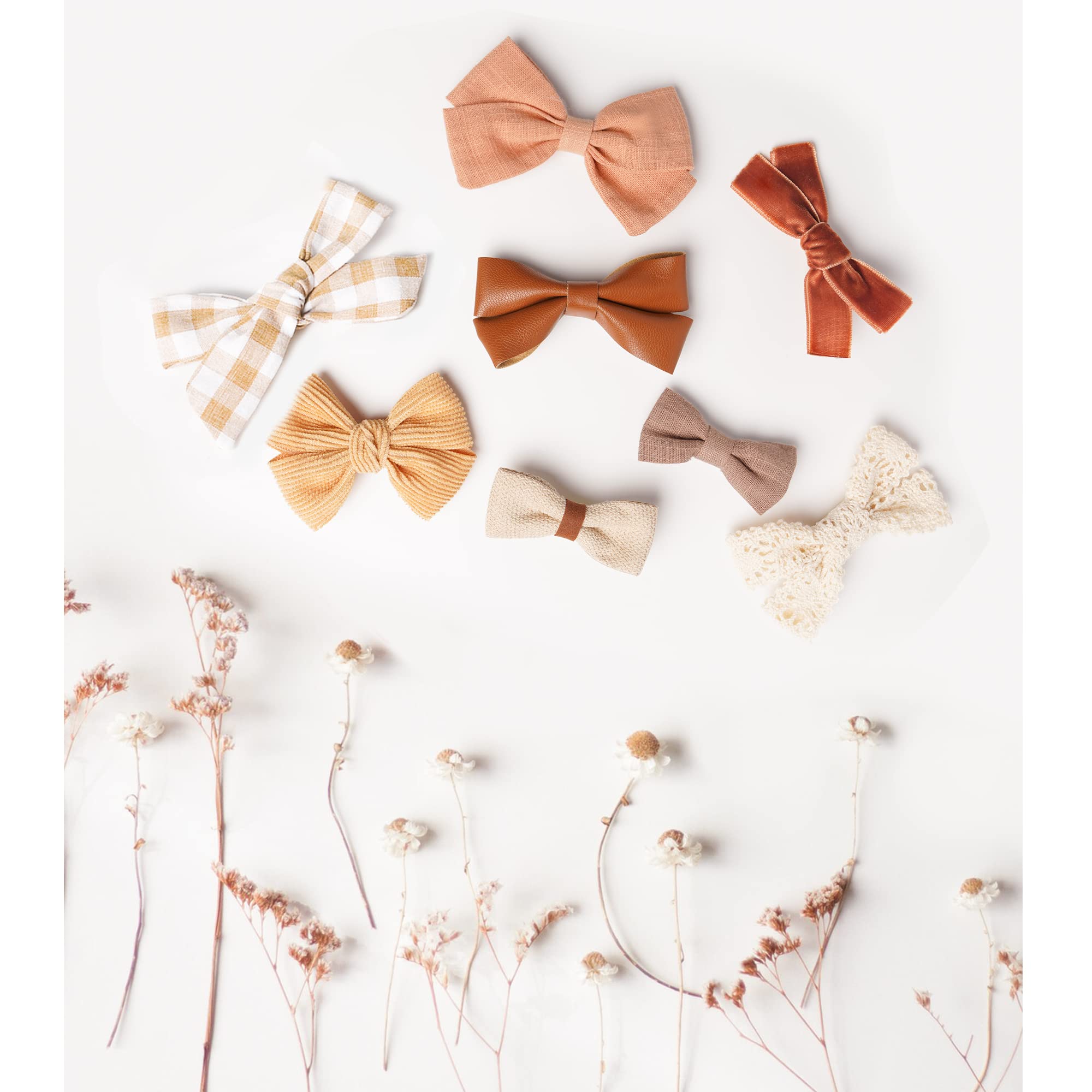 Jesries baby hair accessories closeup reveals soft fabrics and stitching