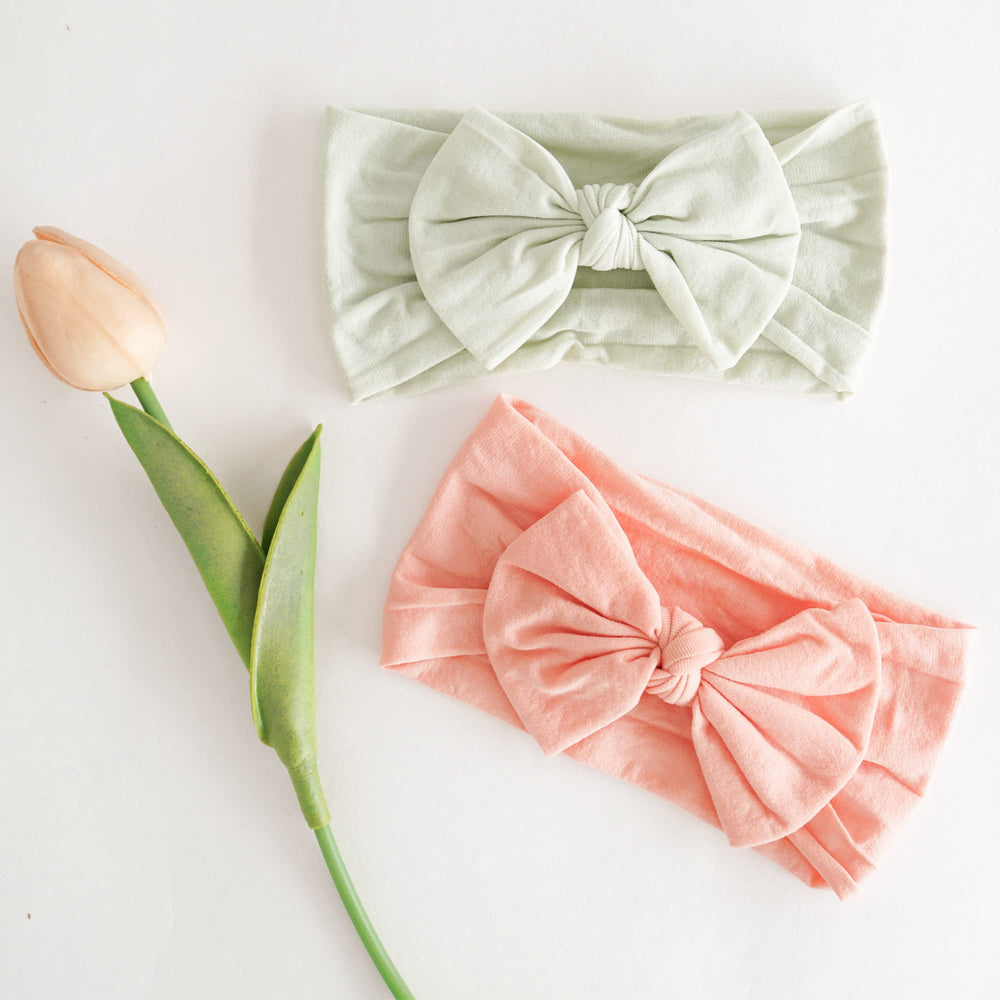 Jesries baby headbands worn during daily life and photos