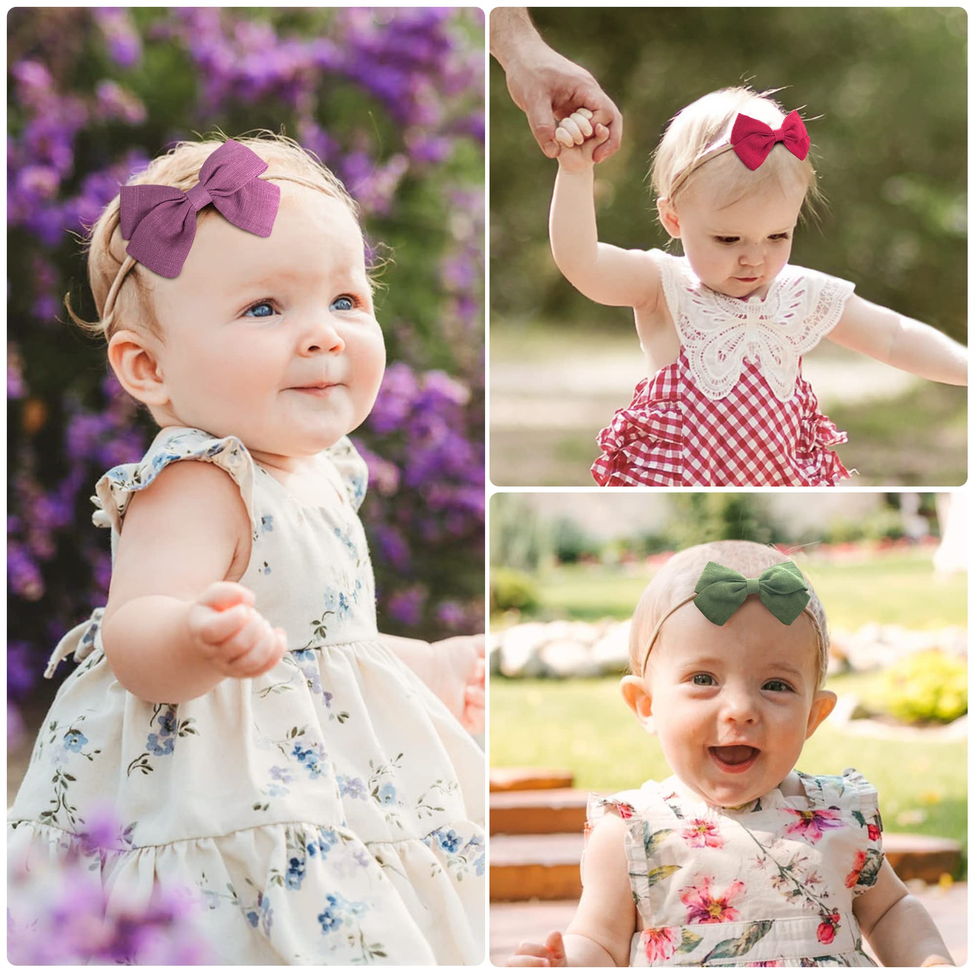 Jesries nylon headband soft stretch shows comfortable, non-irritating fit for sensitive baby skin