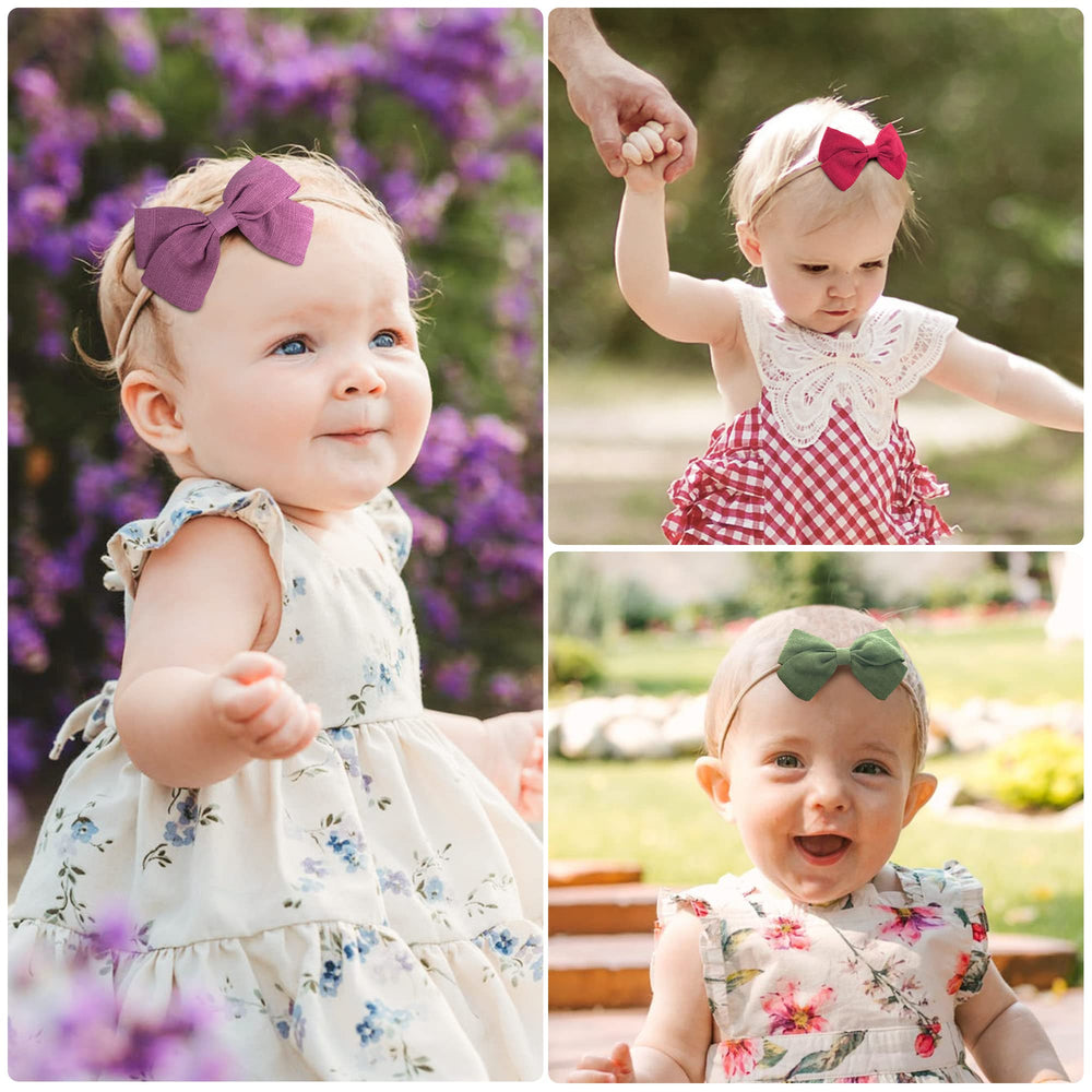 Jesries nylon headband soft stretch shows comfortable, non-irritating fit for sensitive baby skin