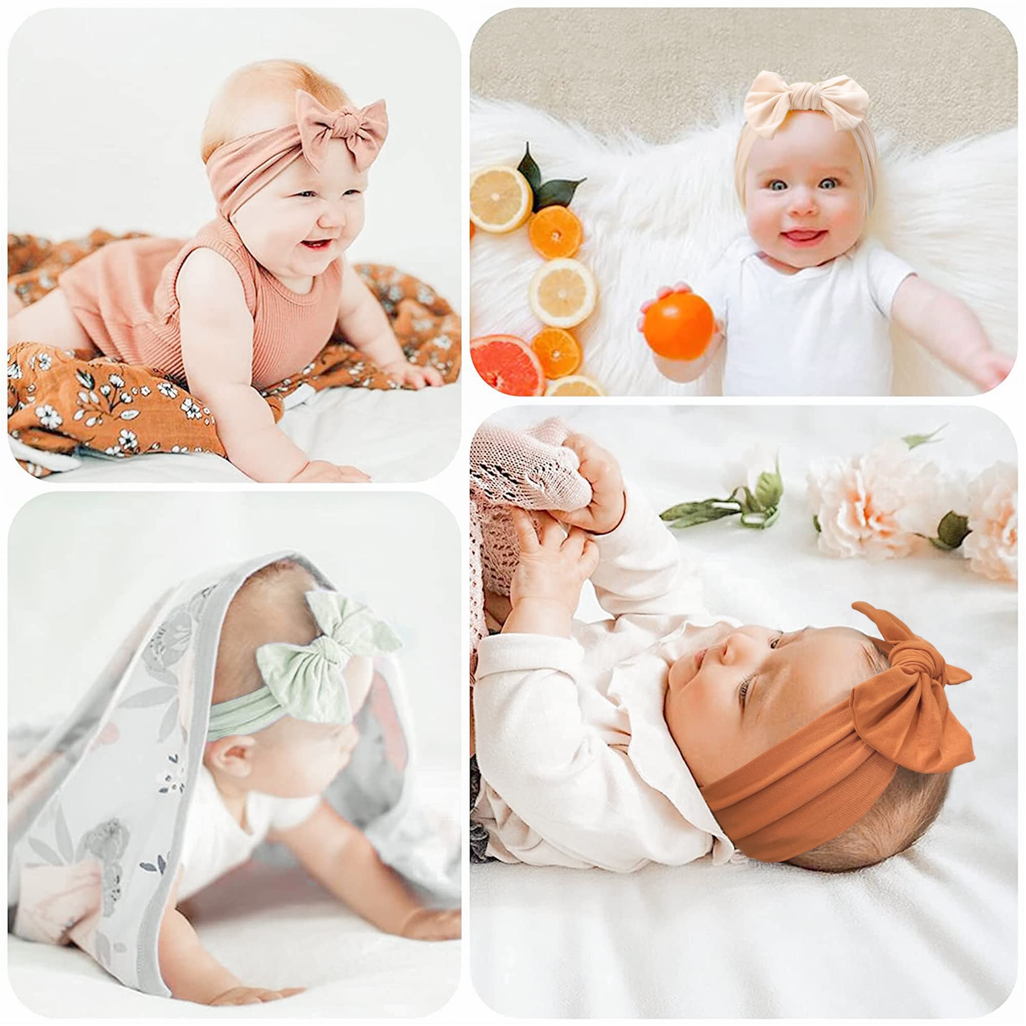 Jesries soft nylon material headbands for newborn skin comfort