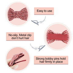 JESSCAT 22pcs hair clips gingham pattern—versatile fashion accents to elevate outfits.
