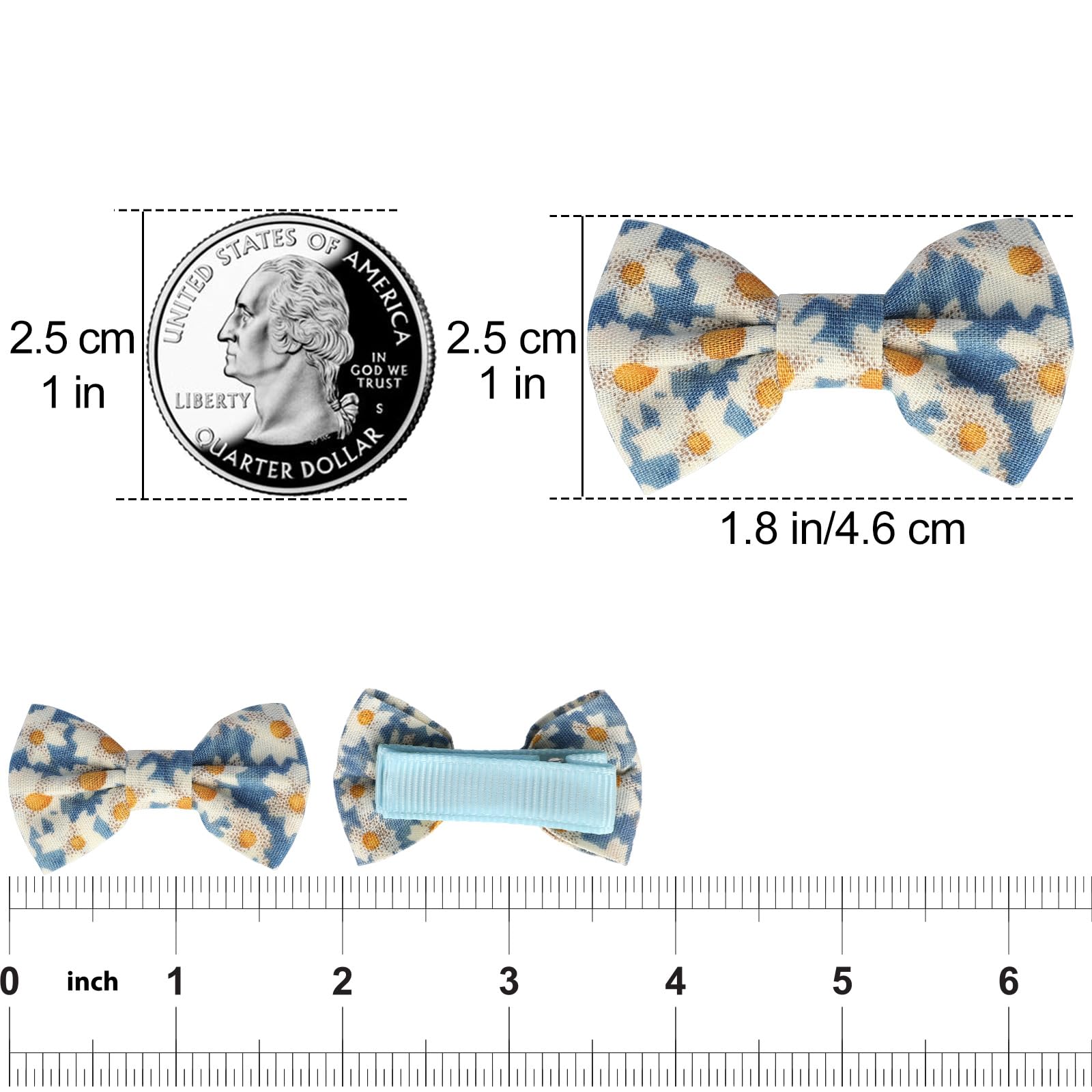 JESSCAT fabric bows in cotton and linen offer soft, gentle hold.